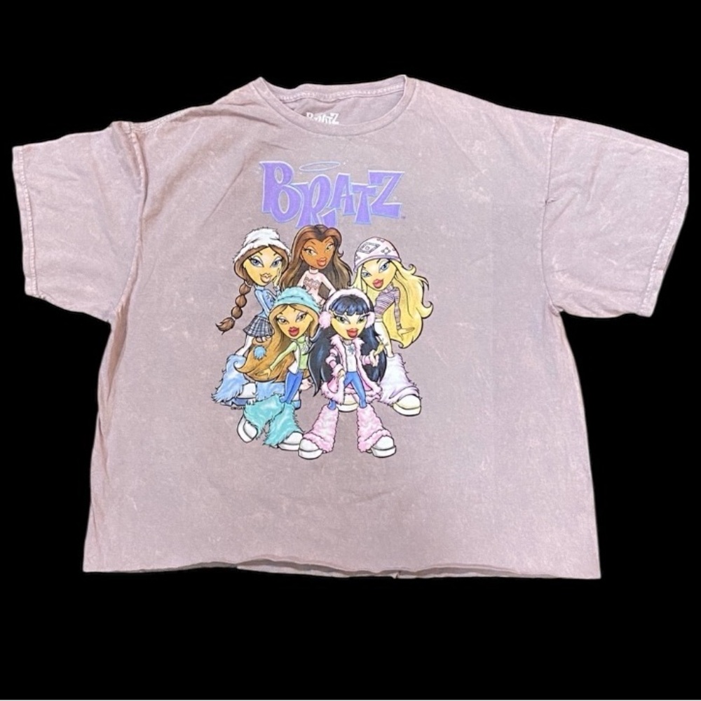 Distressed Cropped BRATZ Y2K Tee Shirt - Picture 2 of 11